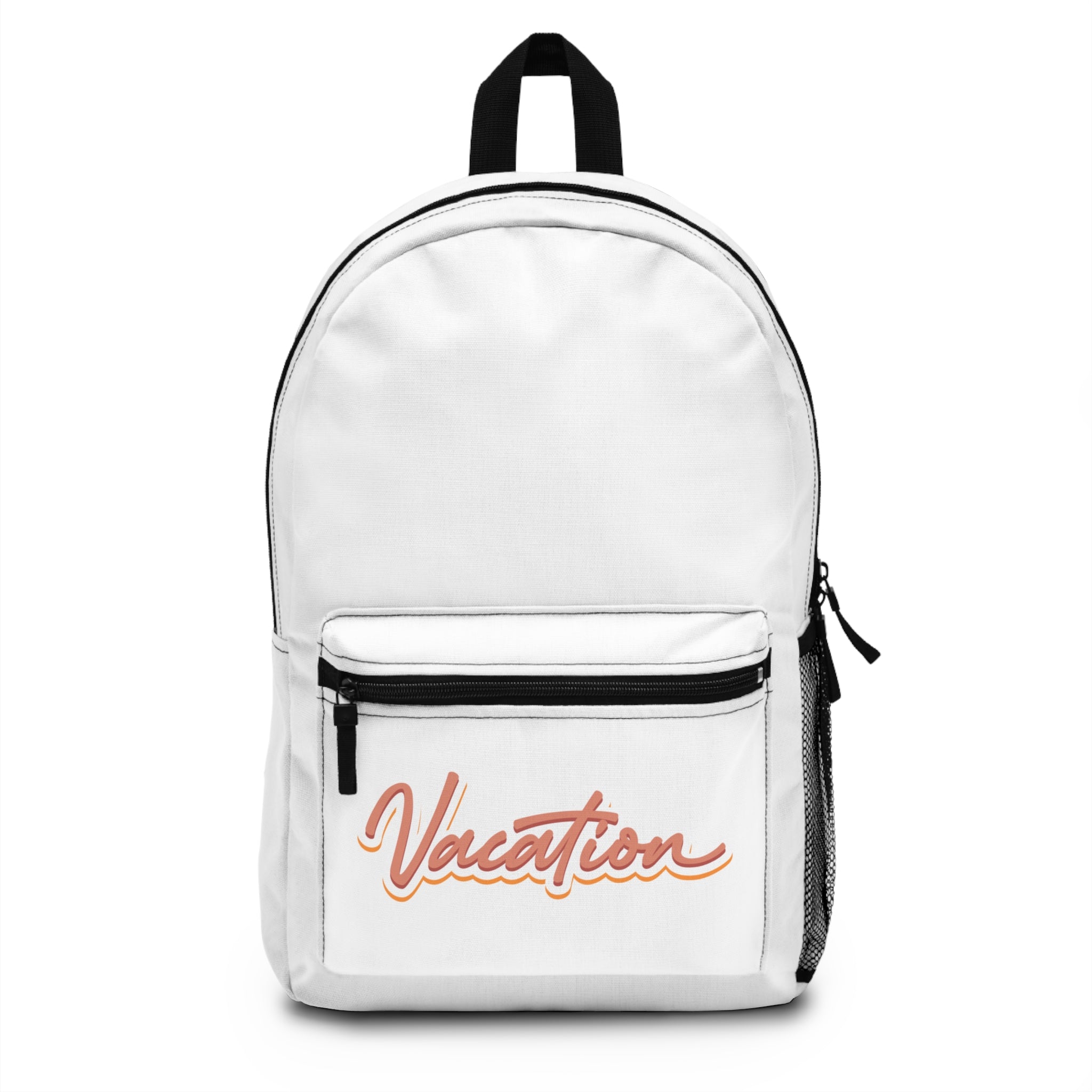 White Vacation Travel Backpack